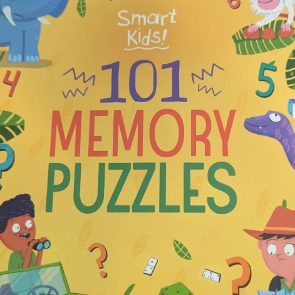NEW Smart Kids 101 Memory Puzzles Book Children Educational Activities Yellow